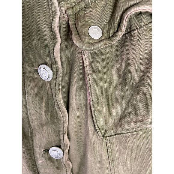 Free People Green Double Cloth Military Jacket XS - Picture 7 of 9